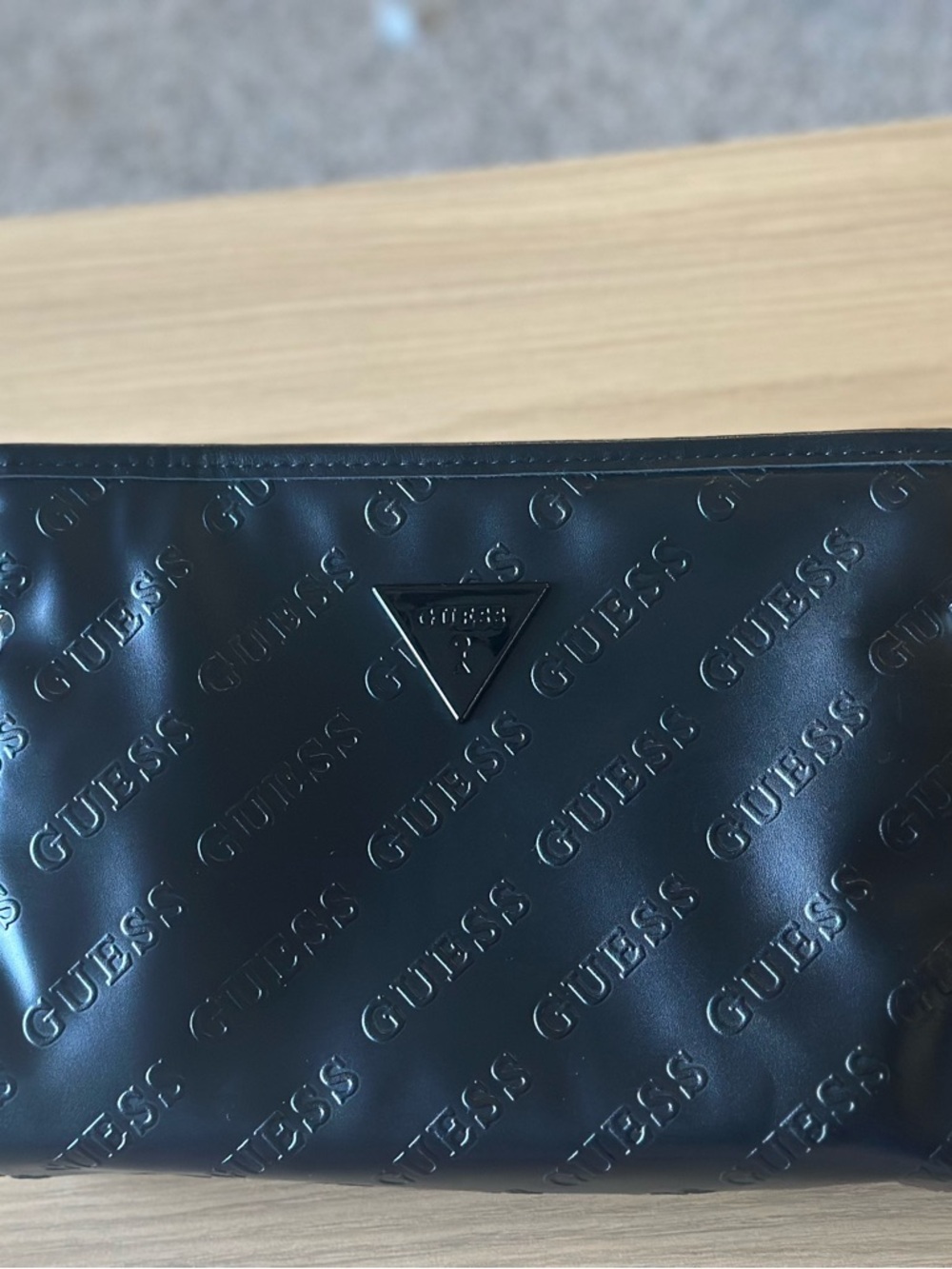 GUESS Black Quilted Logo women's  Clutch/Organizer